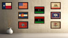 Load image into Gallery viewer, Libya Country Flag Vintage Canvas Print with Black Picture Frame Home Decor Gifts Wall Art Decoration Artwork
