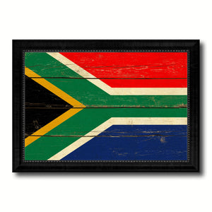 South Africa Country Flag Vintage Canvas Print with Black Picture Frame Home Decor Gifts Wall Art Decoration Artwork