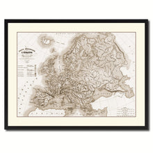 Load image into Gallery viewer, Europe Geological Vintage Sepia Map Canvas Print, Picture Frame Gifts Home Decor Wall Art Decoration
