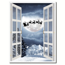 Load image into Gallery viewer, Santa Claus Picture 3D French Window Canvas Print Gifts Home Decor Wall Frames
