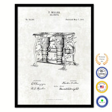 Load image into Gallery viewer, 1895 Oil Stove Old Patent Art Print on Canvas Custom Framed Vintage Home Decor Wall Decoration Great for Gifts
