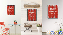 Load image into Gallery viewer, Coffee Made Me Do It Quote Saying Canvas Print Black Picture Frame Wall Art Gift Ideas
