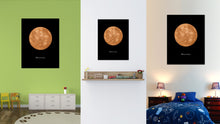 Load image into Gallery viewer, Mercury Print on Canvas Planets of Solar System Black Custom Framed Art Home Decor Wall Office Decoration
