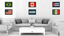 Load image into Gallery viewer, Honduras Country Flag Texture Canvas Print with Black Picture Frame Home Decor Wall Art Decoration Collection Gift Ideas
