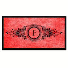 Load image into Gallery viewer, Alphabet Letter F Red Canvas Print Black Frame Kids Bedroom Wall Décor Home Art
