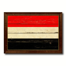 Load image into Gallery viewer, Yemen Country Flag Vintage Canvas Print with Brown Picture Frame Home Decor Gifts Wall Art Decoration Artwork
