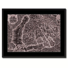 Load image into Gallery viewer, Finland Centuries Vintage Vivid Sepia Map Canvas Print, Picture Frames Home Decor Wall Art Decoration Gifts
