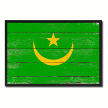 Load image into Gallery viewer, Mauritania Country National Flag Vintage Canvas Print with Picture Frame Home Decor Wall Art Collection Gift Ideas
