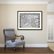 Load image into Gallery viewer, Asia Vintage B&amp;W Map Canvas Print, Picture Frame Home Decor Wall Art Gift Ideas
