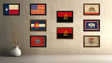 Load image into Gallery viewer, Angola Country Flag Vintage Canvas Print with Black Picture Frame Home Decor Gifts Wall Art Decoration Artwork
