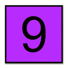 Load image into Gallery viewer, Number 9 Purple Canvas Print Black Frame Kids Bedroom Wall Décor Home Art
