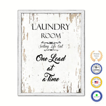 Load image into Gallery viewer, Laundry Room Sorting Life Out One Load At A Time Vintage Saying Gifts Home Decor Wall Art Canvas Print with Custom Picture Frame
