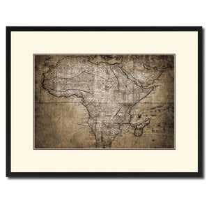 Africa Mapmaker Vintage Sepia Map Canvas Print, Picture Frame Gifts Home Decor Wall Art Decoration