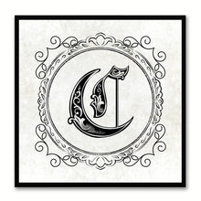 Load image into Gallery viewer, Alphabet C White Canvas Print Black Frame Kids Bedroom Wall Décor Home Art
