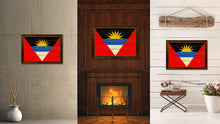 Load image into Gallery viewer, Antigua Barbuda Country Flag Vintage Canvas Print with Brown Picture Frame Home Decor Gifts Wall Art Decoration Artwork
