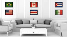 Load image into Gallery viewer, Costa Rica Country Flag Texture Canvas Print with Black Picture Frame Home Decor Wall Art Decoration Collection Gift Ideas
