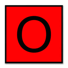 Load image into Gallery viewer, Alphabet O Red Canvas Print Black Frame Kids Bedroom Wall Décor Home Art
