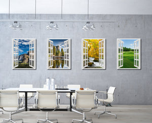Tunnel View Yosemite National Park California Picture French Window Canvas Print with Frame Gifts Home Decor Wall Art Collection
