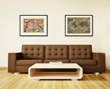 Load image into Gallery viewer, Tucuman Argentina Buenos Aires Vintage Antique Map Wall Art Home Decor Gift Ideas Canvas Print Custom Picture Frame

