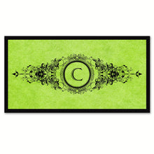 Load image into Gallery viewer, Alphabet Letter C Green Canvas Print Black Frame Kids Bedroom Wall Décor Home Art
