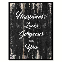 Load image into Gallery viewer, Happiness looks gorgeous on you 1 Motivational Quote Saying Canvas Print with Picture Frame Home Decor Wall Art

