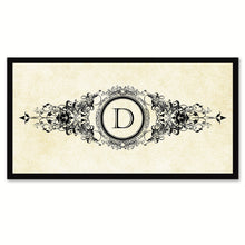 Load image into Gallery viewer, Alphabet Letter D White Canvas Print Black Frame Kids Bedroom Wall Décor Home Art

