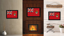 Load image into Gallery viewer, Canadian Red Ensign City Canada Country Vintage Flag Canvas Print Black Picture Frame
