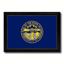 Load image into Gallery viewer, Nebraska State Flag Canvas Print with Custom Black Picture Frame Home Decor Wall Art Decoration Gifts
