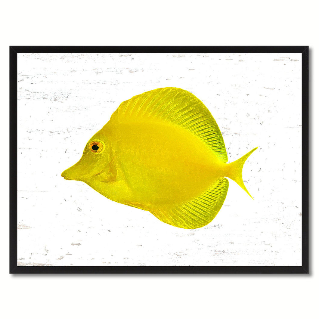 Yellow Tropical Fish Painting Reproduction Gifts Home Decor Wall Art Canvas Prints Picture Frames