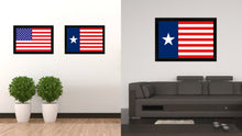 Load image into Gallery viewer, Texas Navy Texan Revolution 1838-1846 Naval Jack Military Flag Canvas Print Black Picture Frame Gifts Home Decor Wall Art
