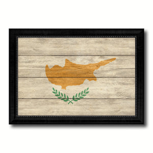 Cyprus Country Flag Texture Canvas Print with Black Picture Frame Home Decor Wall Art Decoration Collection Gift Ideas