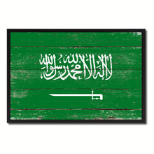 Load image into Gallery viewer, Saudi Arabia Country National Flag Vintage Canvas Print with Picture Frame Home Decor Wall Art Collection Gift Ideas
