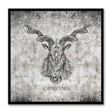 Load image into Gallery viewer, Zodiac Capricorn Horoscope Black Canvas Print, Black Custom Frame
