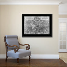 Load image into Gallery viewer, Johann Baptist Homann Vintage Monochrome Map Canvas Print, Gifts Picture Frames Home Decor Wall Art
