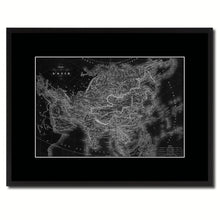 Load image into Gallery viewer, Asia Vintage Monochrome Map Canvas Print, Gifts Picture Frames Home Decor Wall Art
