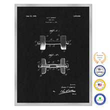 Load image into Gallery viewer, 1928 Dumb Bell Old Patent Art Print on Canvas Custom Framed Vintage Home Decor Wall Decoration Great for Gifts
