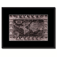 Load image into Gallery viewer, Geographic Vintage Vivid Sepia Map Canvas Print, Picture Frames Home Decor Wall Art Decoration Gifts
