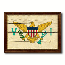 Load image into Gallery viewer, Virgin Islands Country Flag Vintage Canvas Print with Brown Picture Frame Home Decor Gifts Wall Art Decoration Artwork
