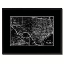 Load image into Gallery viewer, Texas Vintage Monochrome Map Canvas Print, Gifts Picture Frames Home Decor Wall Art
