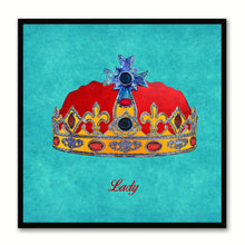 Load image into Gallery viewer, Lady Aqua Canvas Print Black Frame Kids Bedroom Wall Home Décor
