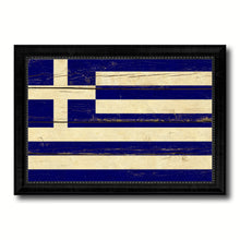 Load image into Gallery viewer, Greece Country Flag Vintage Canvas Print with Black Picture Frame Home Decor Gifts Wall Art Decoration Artwork
