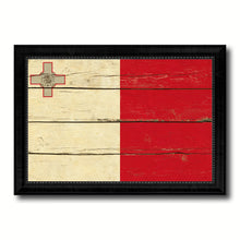 Load image into Gallery viewer, Malta Country Flag Vintage Canvas Print with Black Picture Frame Home Decor Gifts Wall Art Decoration Artwork
