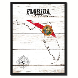 Florida State Flag Gifts Home Decor Wall Art Canvas Print Picture Frames