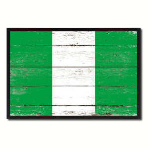 Nigeria Country National Flag Vintage Canvas Print with Picture Frame Home Decor Wall Art Collection Gift Ideas