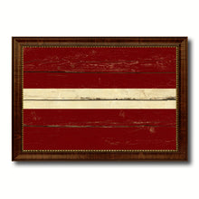 Load image into Gallery viewer, Latvia Country Flag Vintage Canvas Print with Brown Picture Frame Home Decor Gifts Wall Art Decoration Artwork
