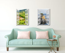 Load image into Gallery viewer, Wine Vineyards Tuscany Italy Picture French Window Canvas Print with Frame Gifts Home Decor Wall Art Collection
