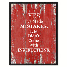 Load image into Gallery viewer, Yes I&#39;ve Made Mistakes Saying Canvas Print, Black Picture Frame Home Decor Wall Art Gifts
