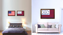 Load image into Gallery viewer, Guilford Courthouse North Carolina Revolutionary War Military Flag Canvas Print with Brown Picture Frame Home Decor Wall Art Gift Ideas
