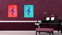 Load image into Gallery viewer, Treble Music Aqua Canvas Print Pictures Frames Office Home Décor Wall Art Gifts
