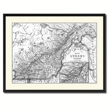 Load image into Gallery viewer, Quebec Montreal Vintage B&amp;W Map Canvas Print, Picture Frame Home Decor Wall Art Gift Ideas
